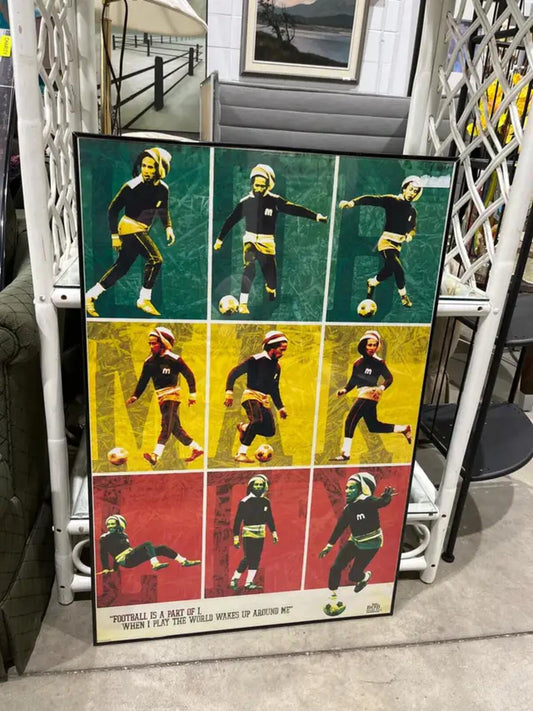 Vintage Pyramid America Bob Marley Football poster 24”x36”