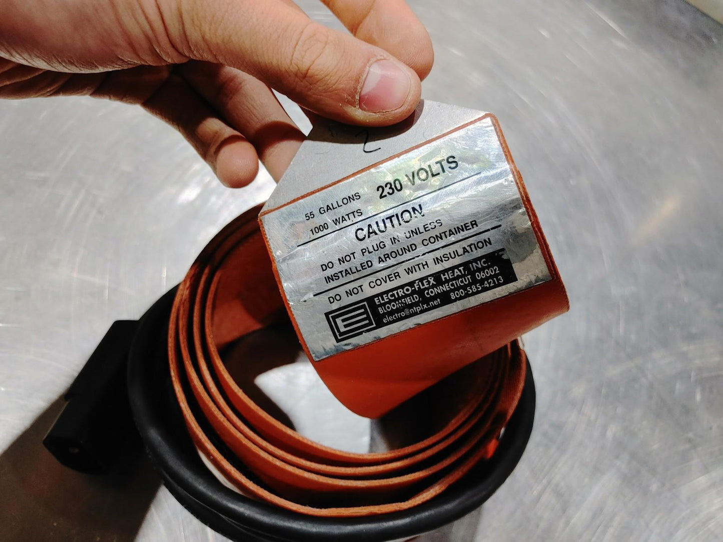 Good Condition Electro-Flex Heat Inc. Drum Heater Pair Orange Tested Working