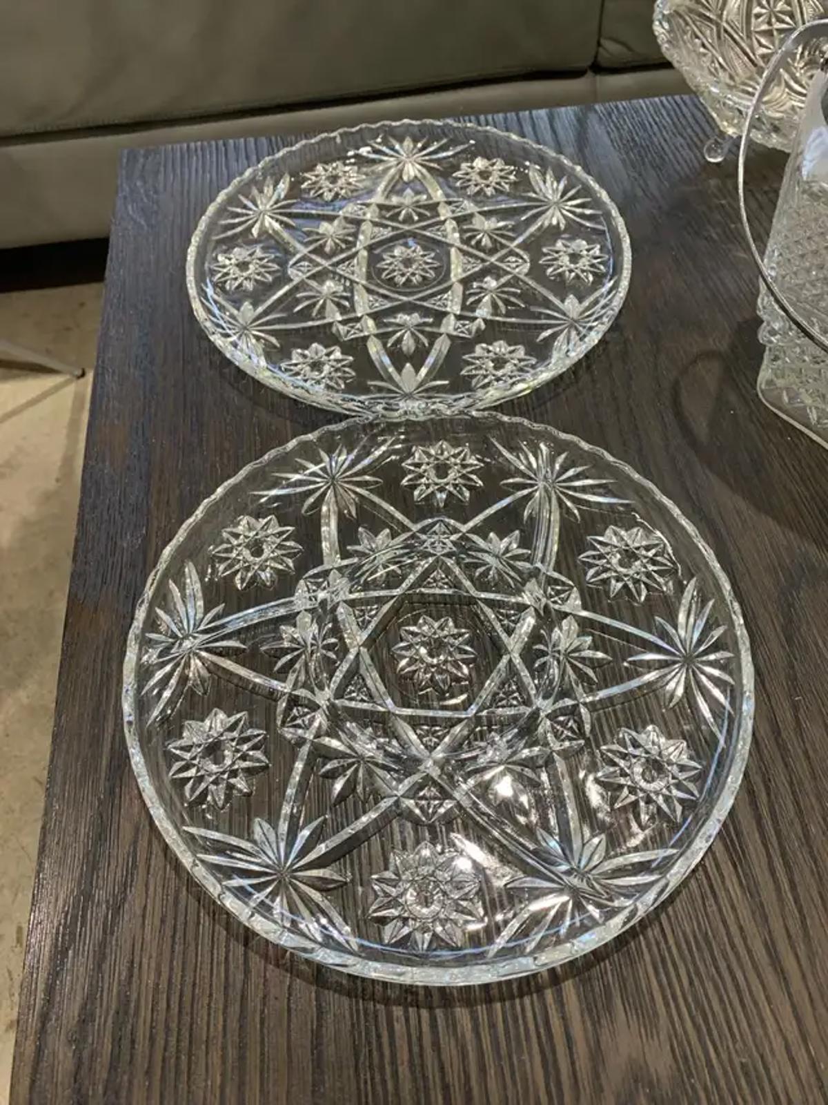 Glass Serving Plates - set of 4