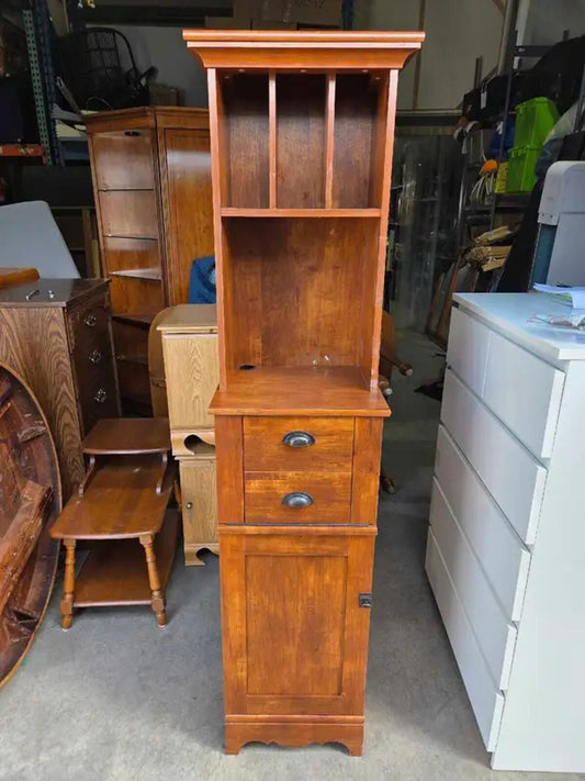Tall Wood Hutch Cabinet