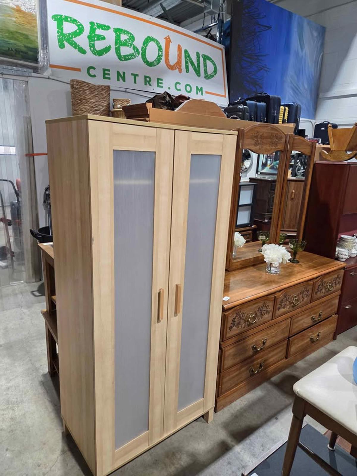 Ikea Light wood wardrobe with Doubld Doors