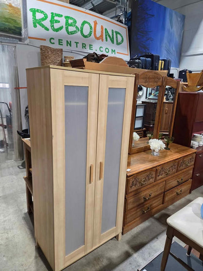 Ikea Light wood wardrobe with Doubld Doors