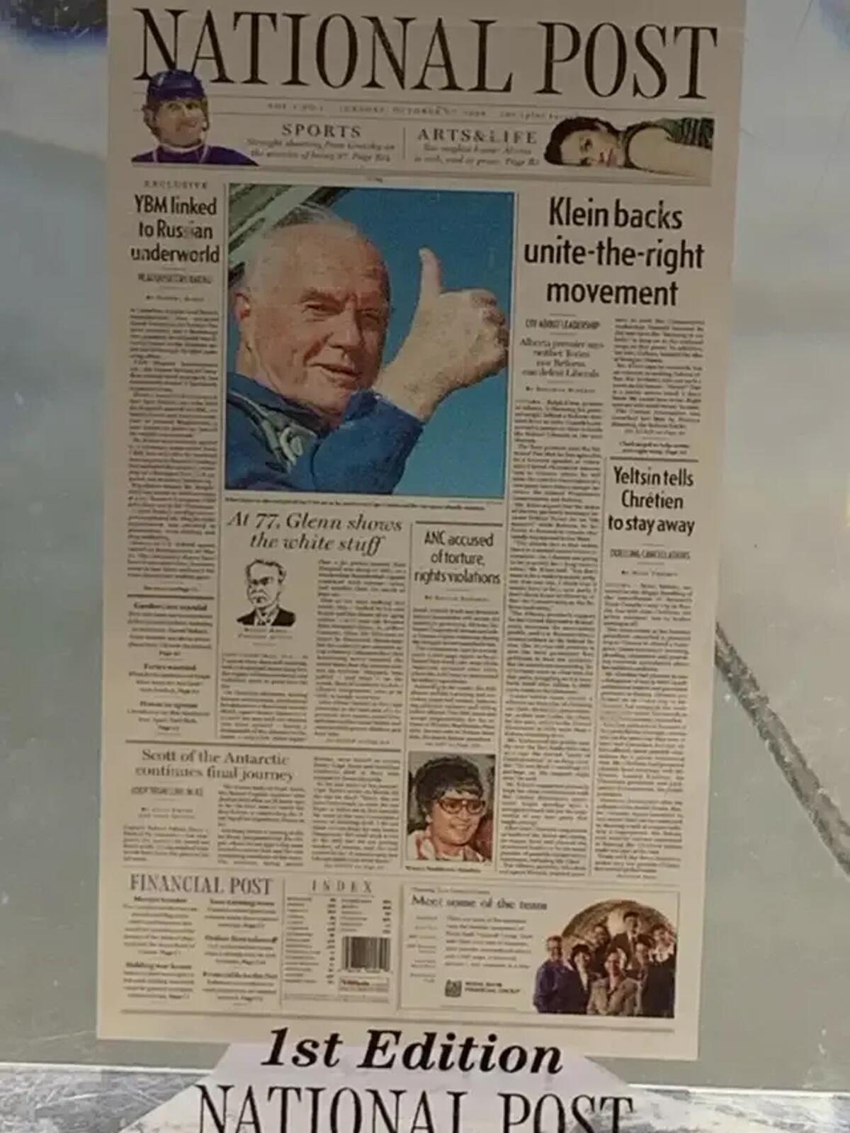National Post 1st Edition Resign Paper Weight