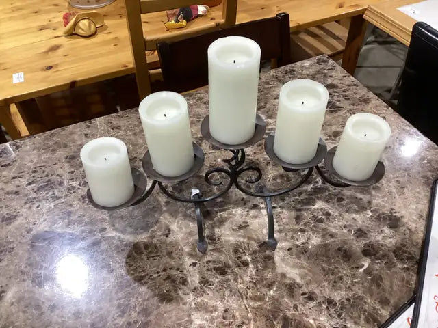 Flameless Candles with Candelabra