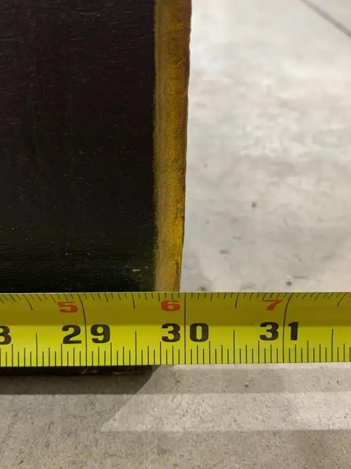 Black Wooden Shelf with Gold detail