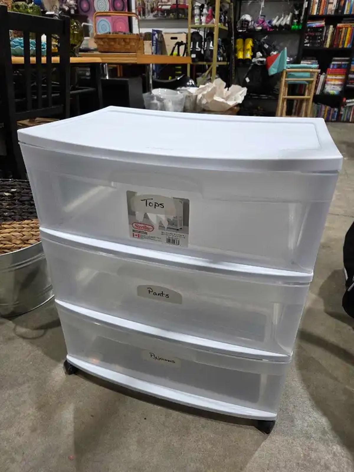 Sterilite 3-Drawer Wide Storage Tower