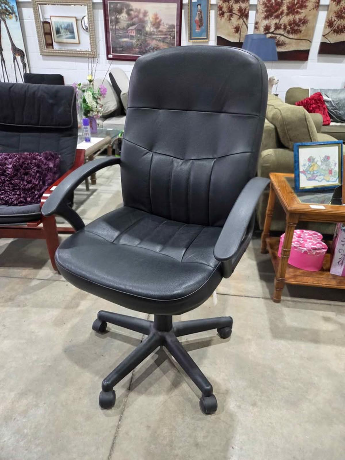 Black Leather Office Chair