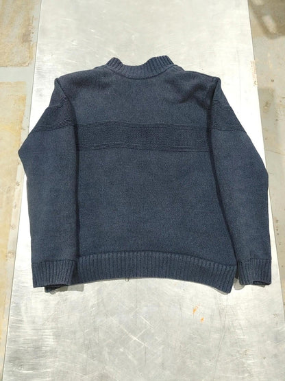 Good Condition Emanuel Emanuel Ungaro Blue/Grey Cotton Sweater Size L