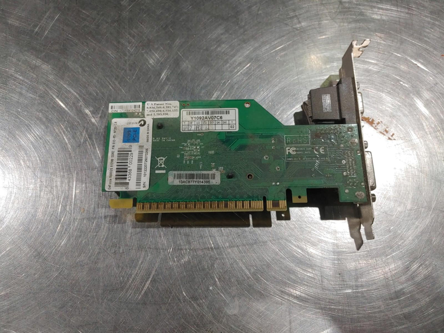 Good Condition NVIDIA GeForce 8400GS 512MB VRAM Slot-powered GPU Green Untested