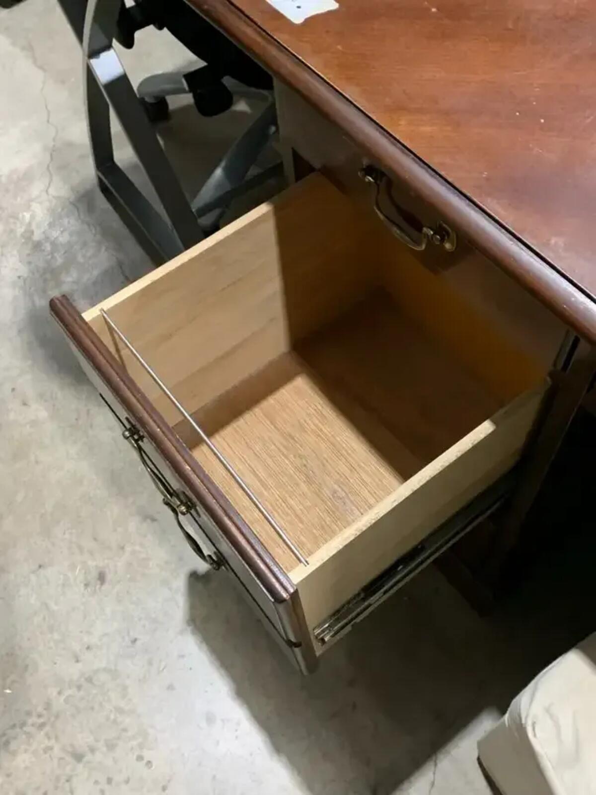 Solid Wood Drexel Desk with filing drawers
