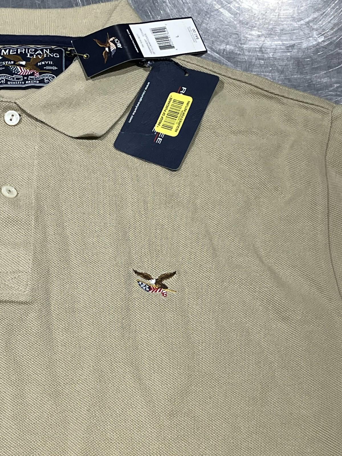 NWT American Living Beige Polo (Size L)