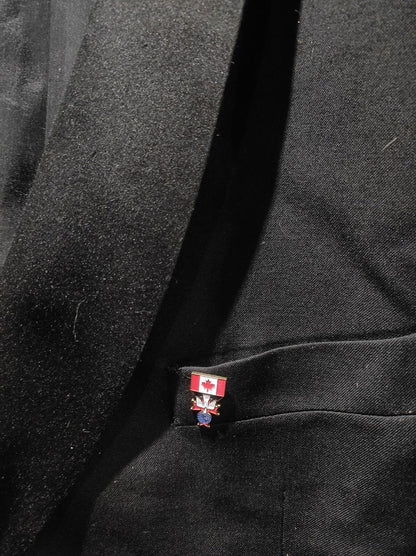 Holt Renfrew Black Blazer Fitted Wool Work Wear Business