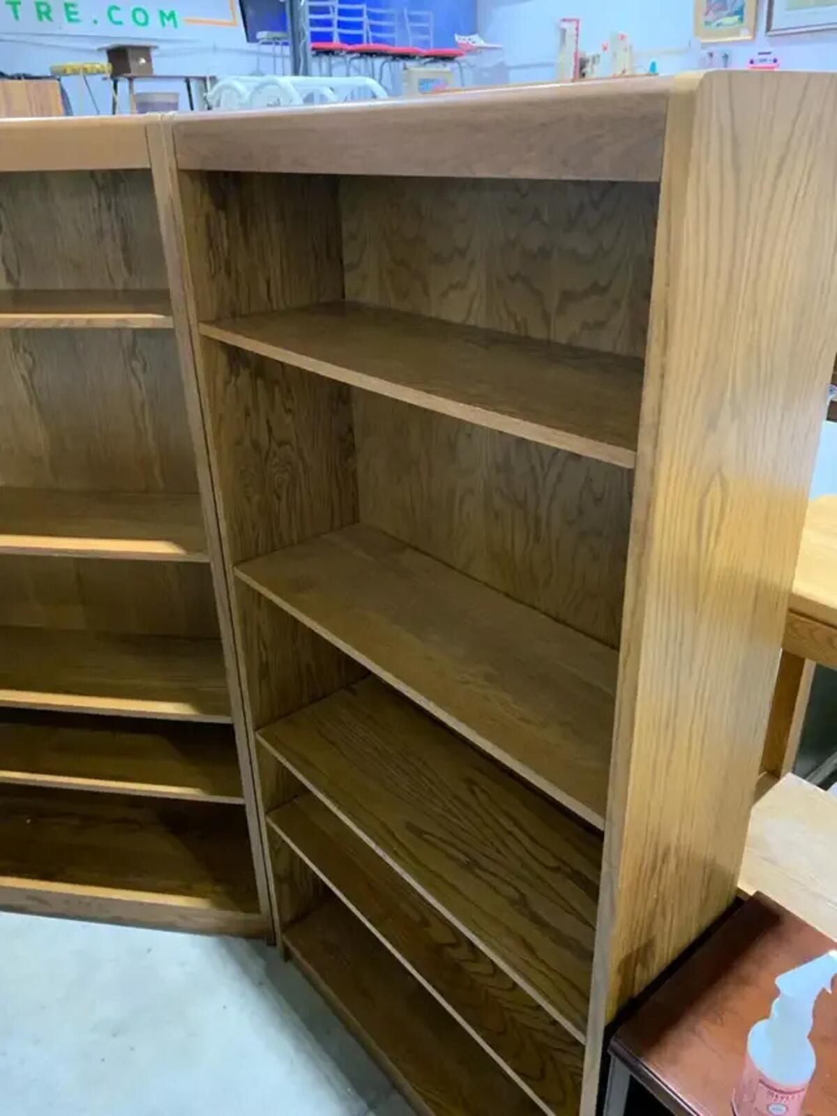 6ft Oak effect Bookcase -2 available