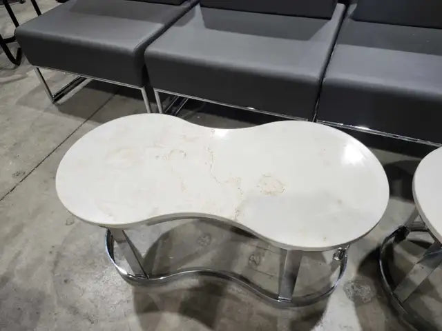 Hauser Stone Top/Chrome Tables - 6 Available