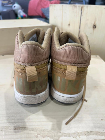 Nike Court Borough Mid GS Youth Size 5.5 Color Yellow Tanned