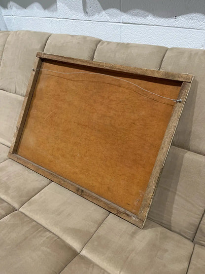 Vintage oil painting Asian elephant