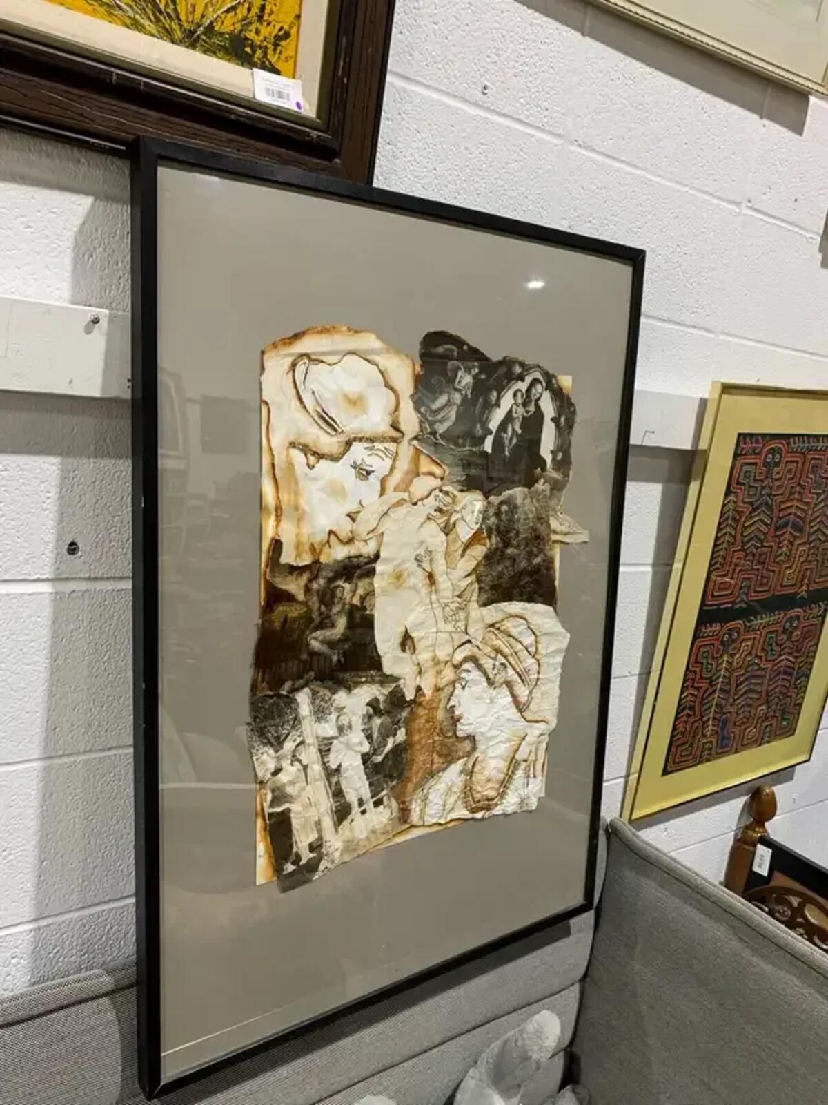 Original Contemporary Collage Art - Framed & Ready to Hang