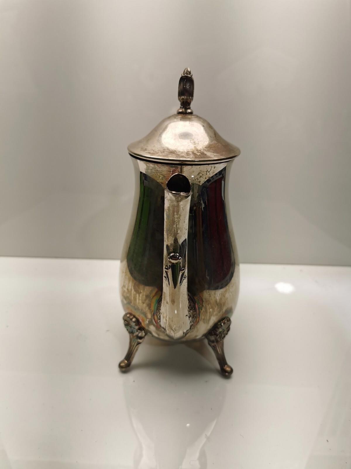 Vintage Silver Plated Tea Pitcher with Lid
