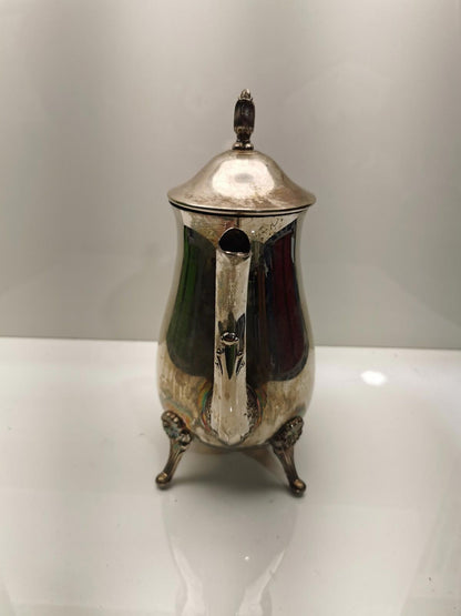 Vintage Silver Plated Tea Pitcher with Lid