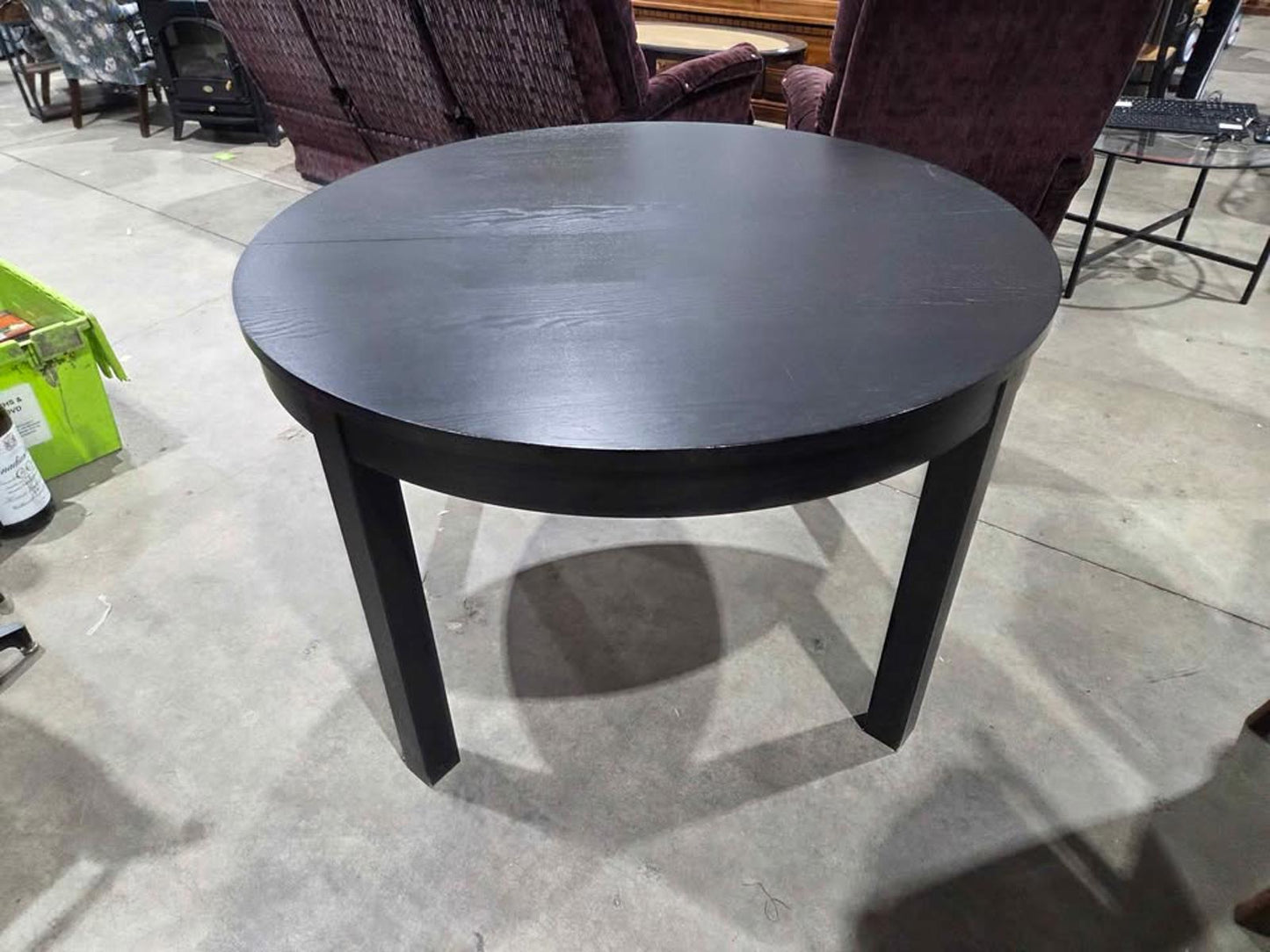 IKEA BJURSTA Black Extendable Dining Table