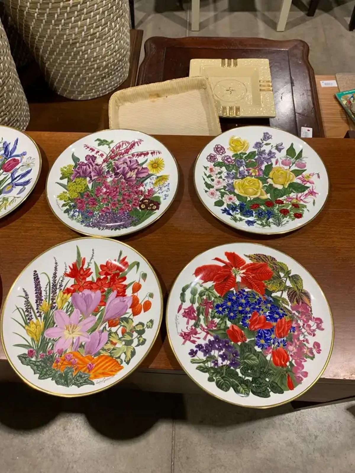 Franklin Porcelain Plate by Month in Flowers Collection