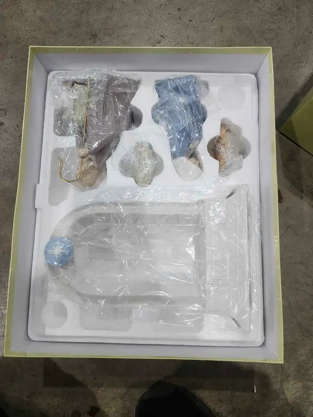 Hallmark Holy Family and Stable Porcelain Figurines