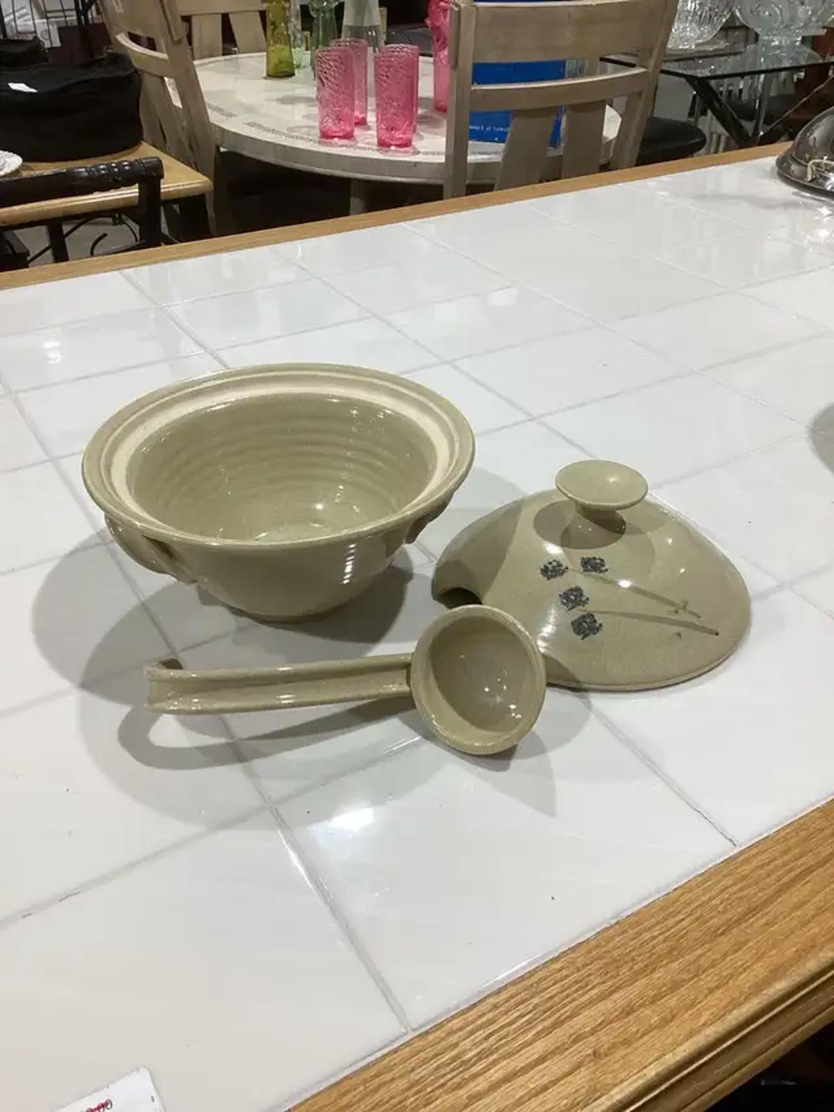 Asian inspired floral Soup Tureen