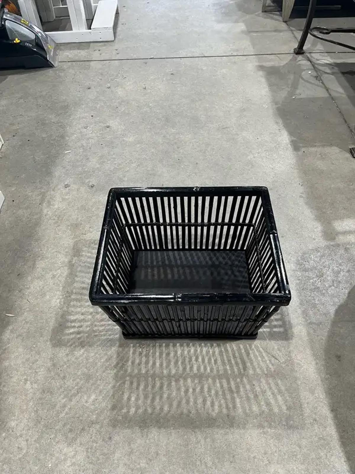 Black Rattan Basket
