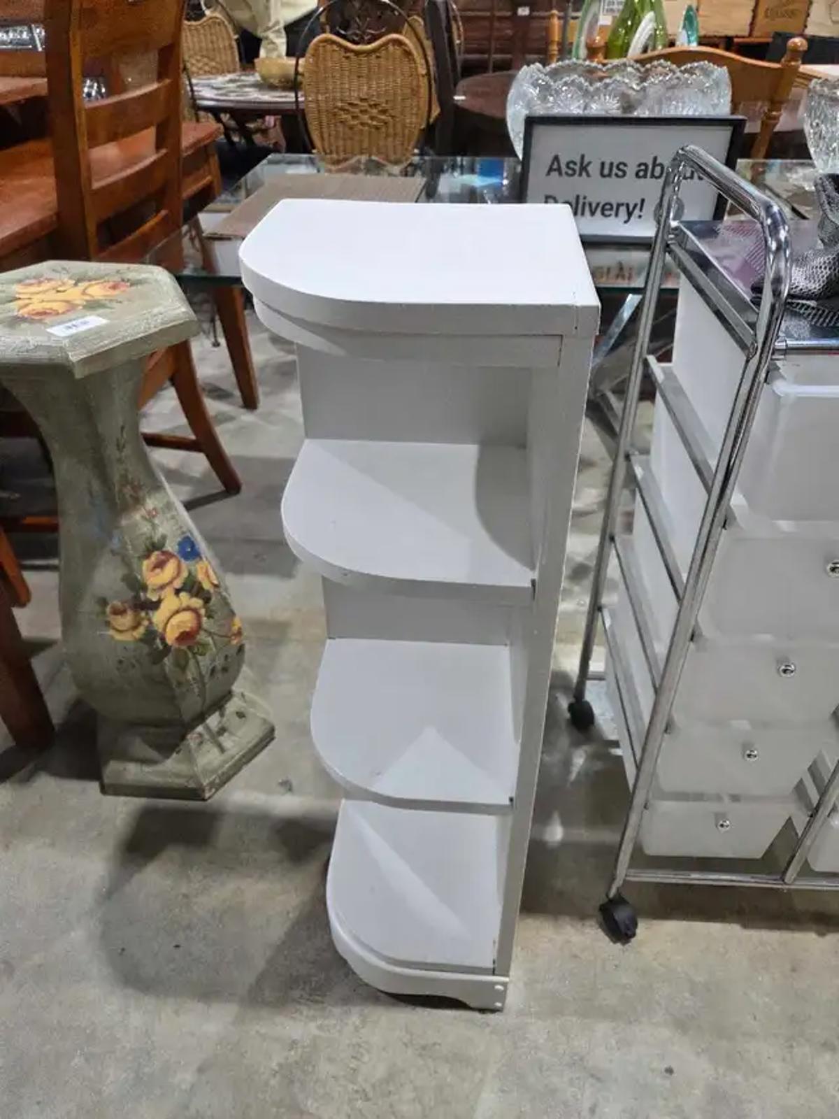 White 3ft Corner Shelf