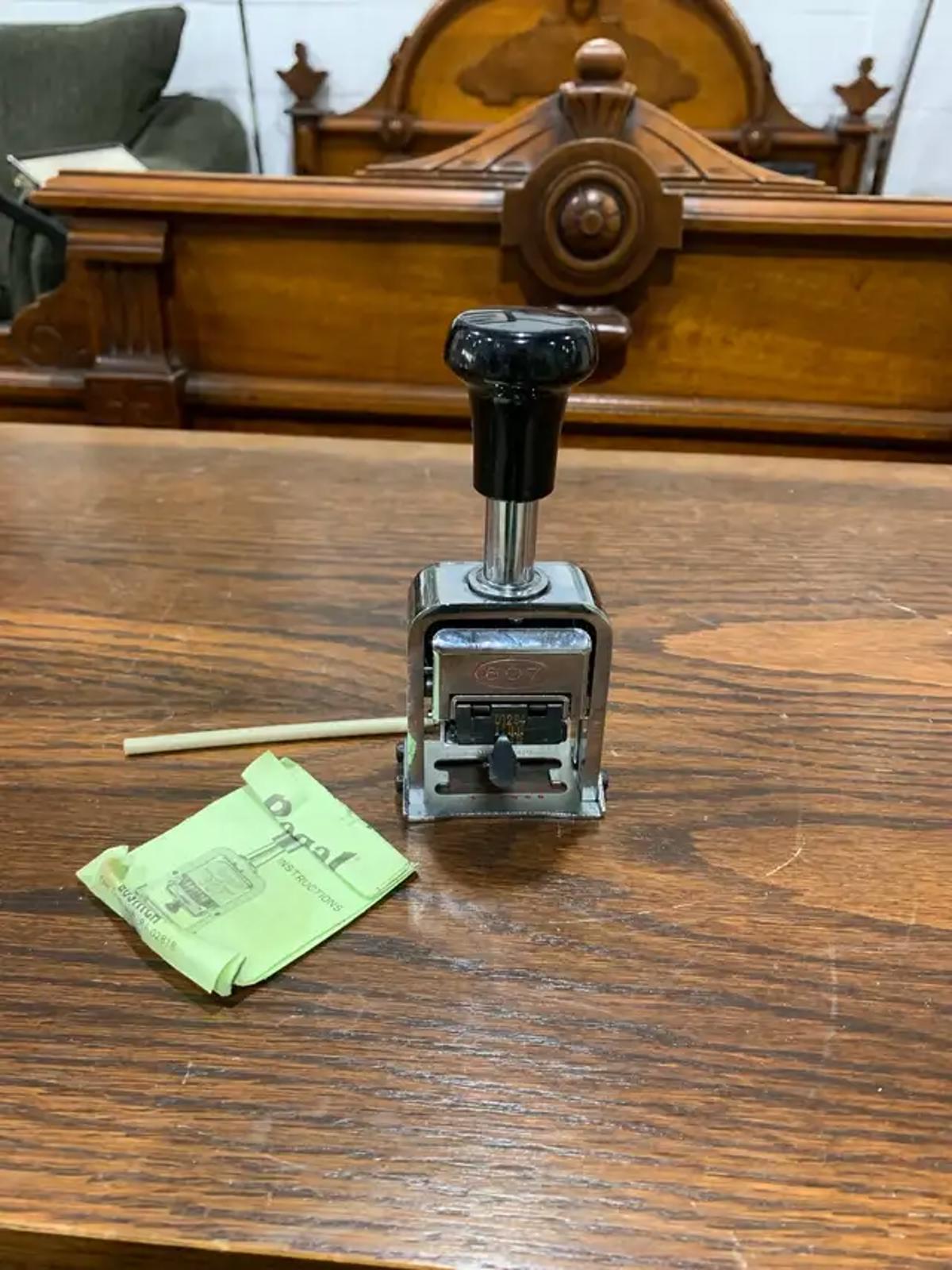 Regal 607 number stamp