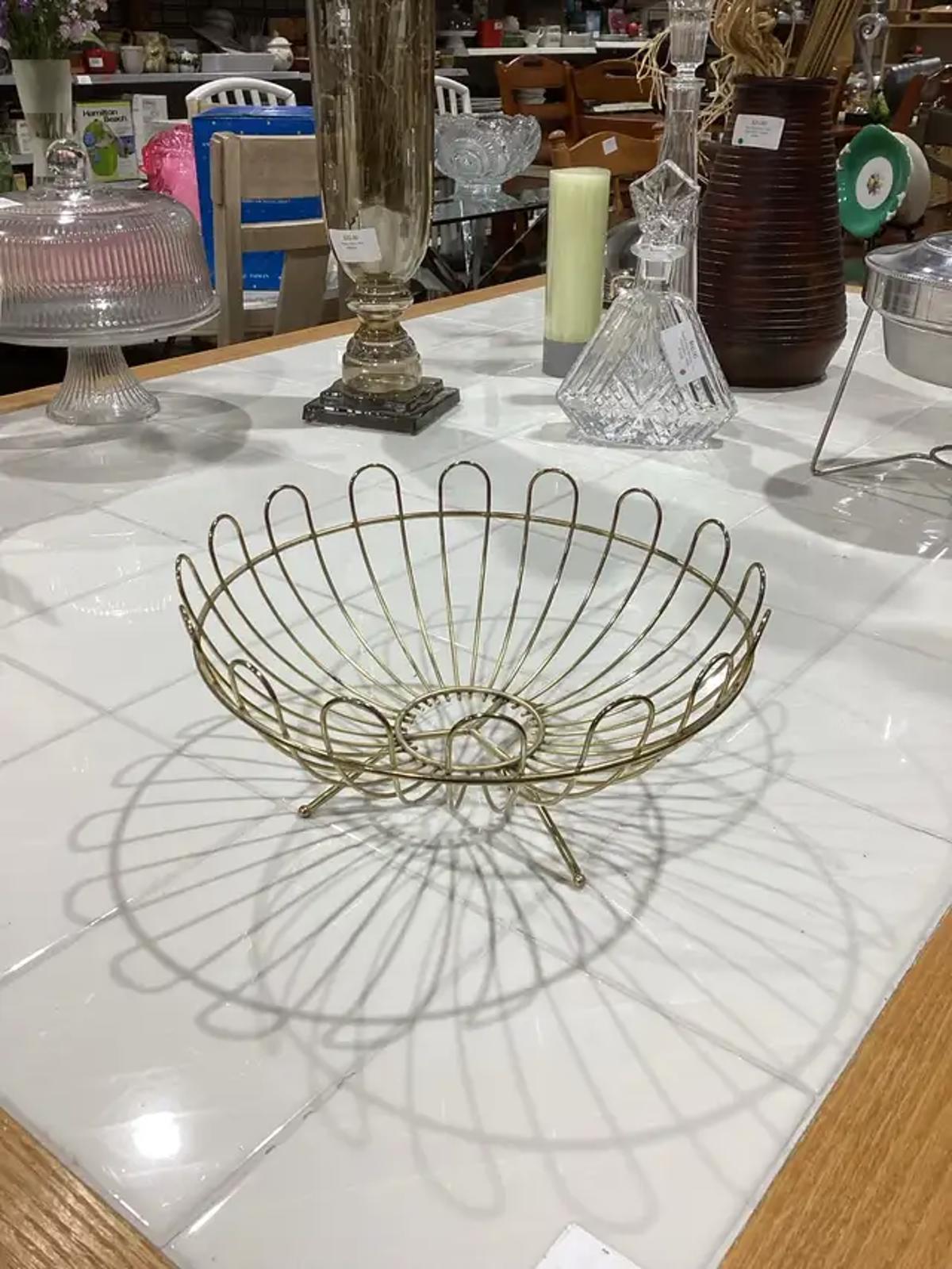 Gold Wire Fruit Bowl