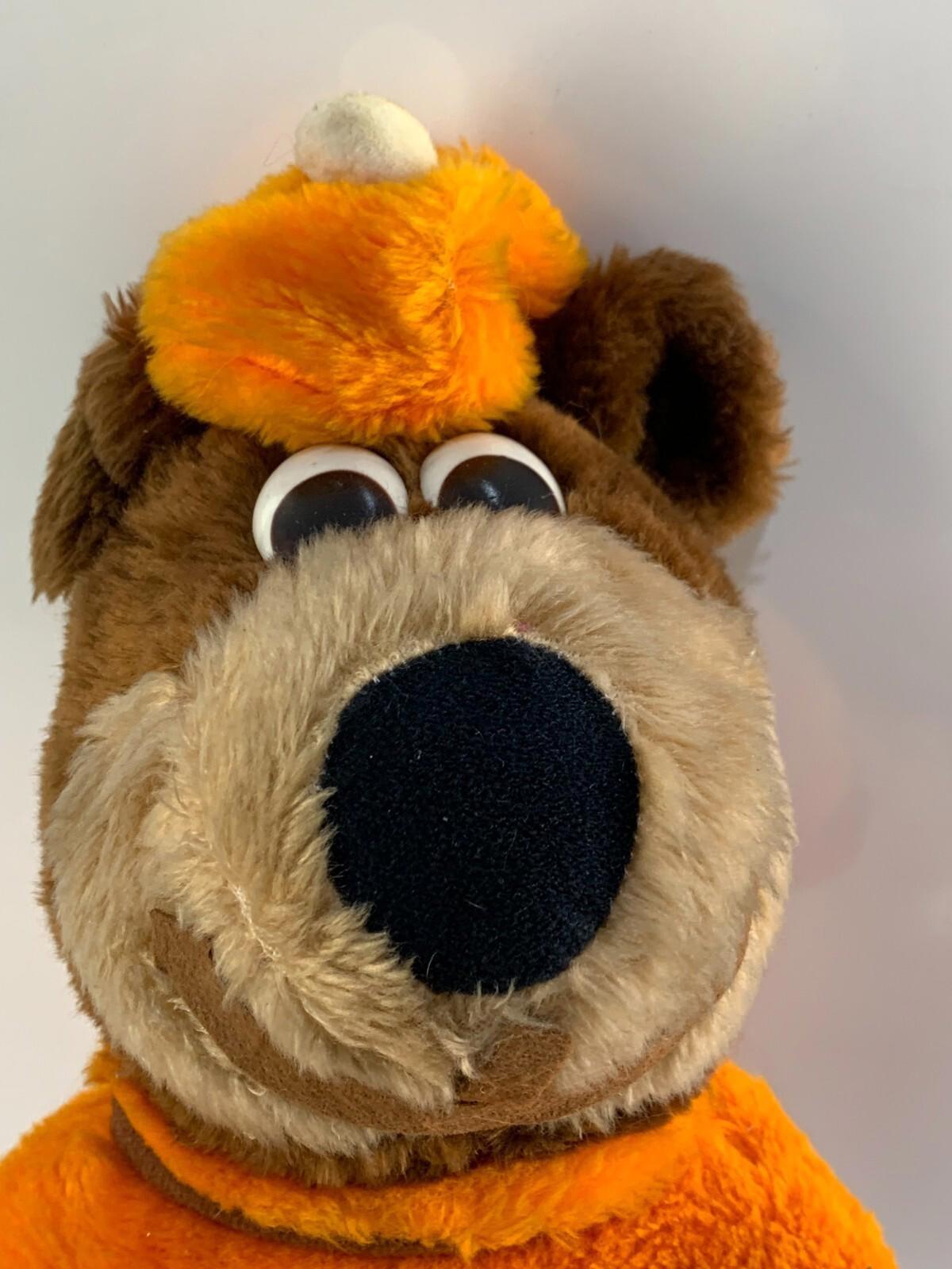 VINTAGE A & W Bear Plush toy Stuffed Animal Root Beer 1970's felt mouth