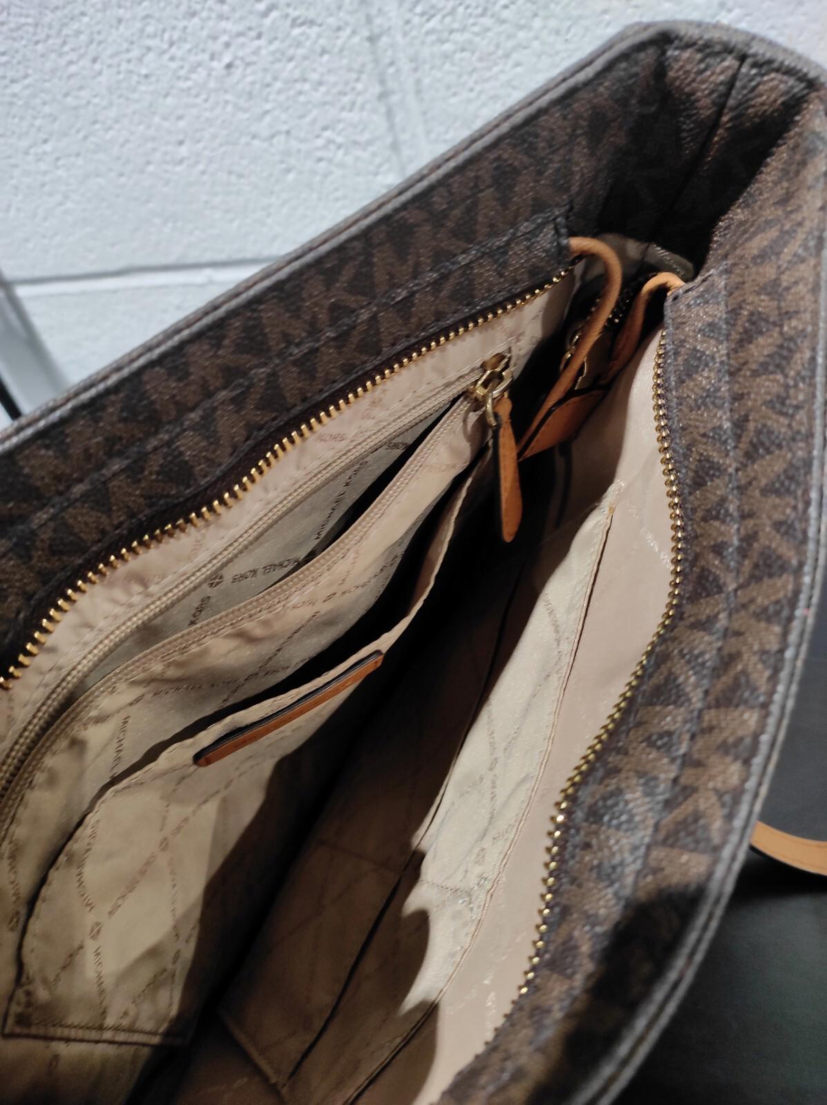 MICHAEL KORS Shoulder Bag PVC BRW Allover Pattern