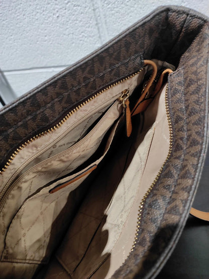 MICHAEL KORS Shoulder Bag PVC BRW Allover Pattern