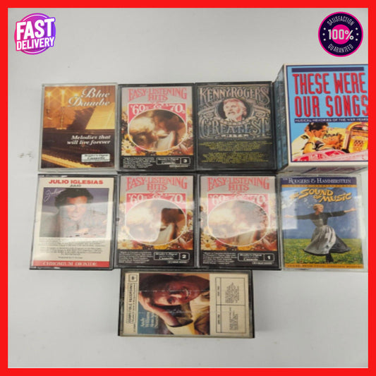 Vintage Lot of 15 Various Music Cassette Tapes