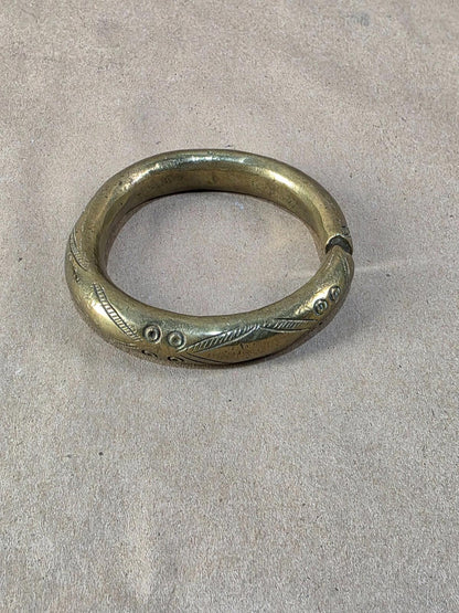 Genuine Rare 1800 Antique African bronze manilla Currency Bracelet
