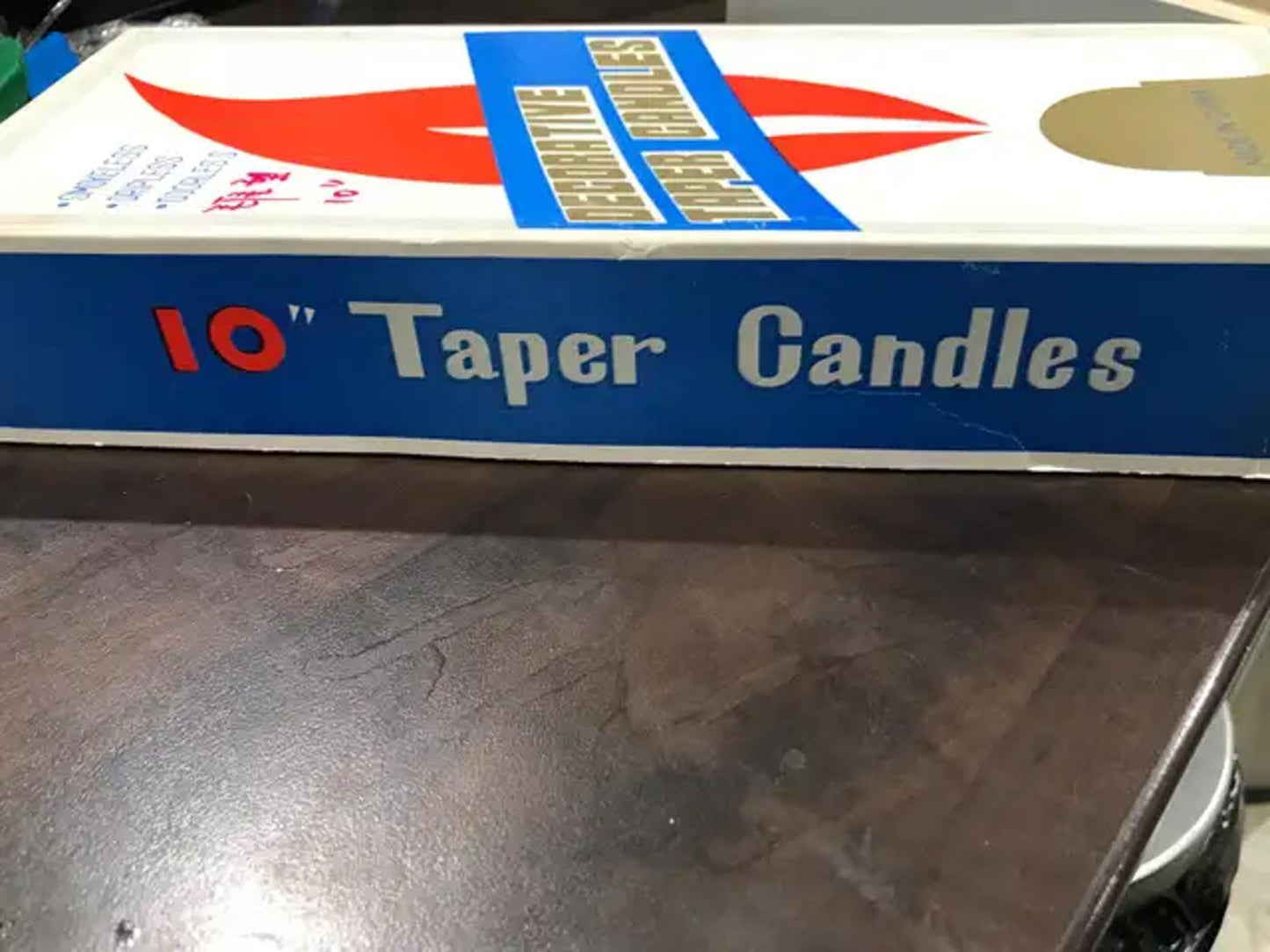 Decorative Taper Candles - 10 inch - 2 Available