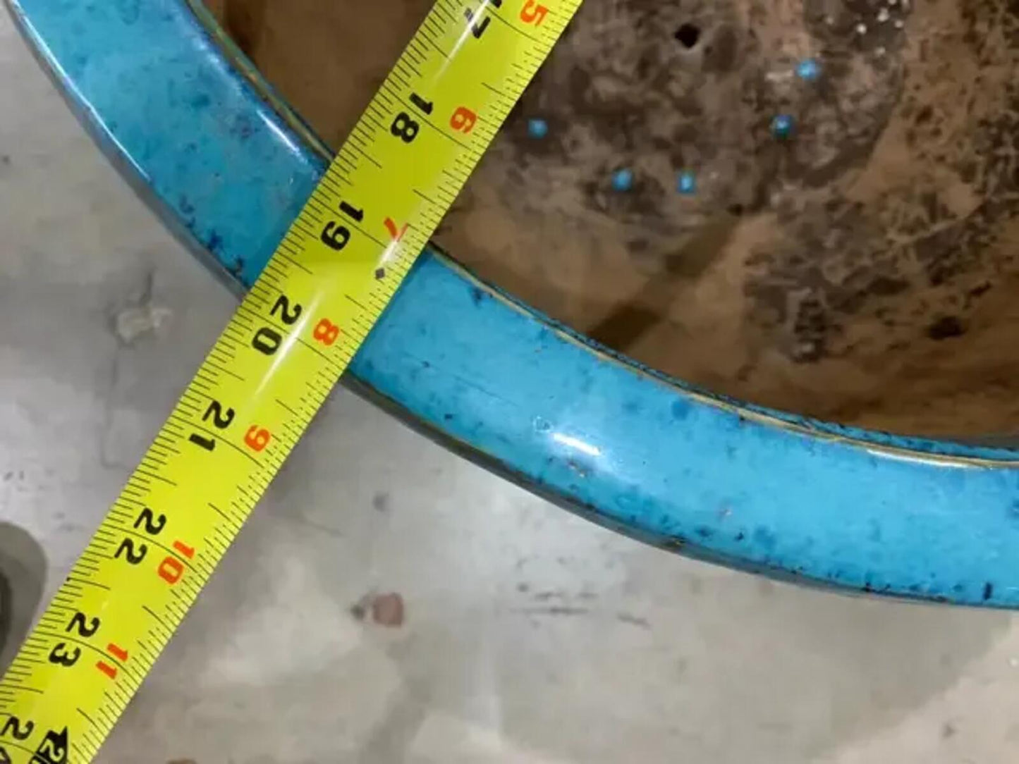 Large Outdoor Turquoise Planter