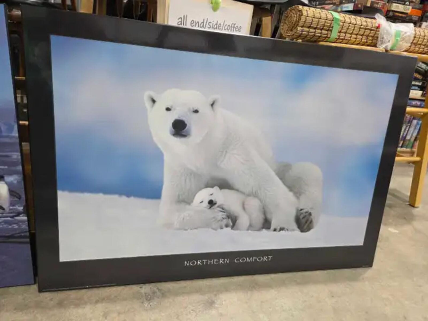 Polar Bear and Penguin Wooden Wall Art
