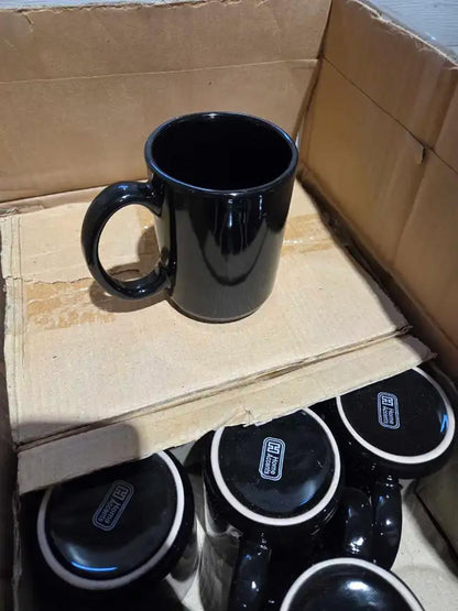 New! Home Accents 16oz Black Mugs - 6 Boxes Available