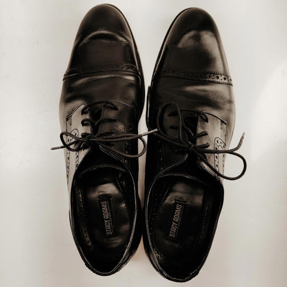 Stacy Adams Black Oxford Derby Brogue Shoes Men's Size 12
