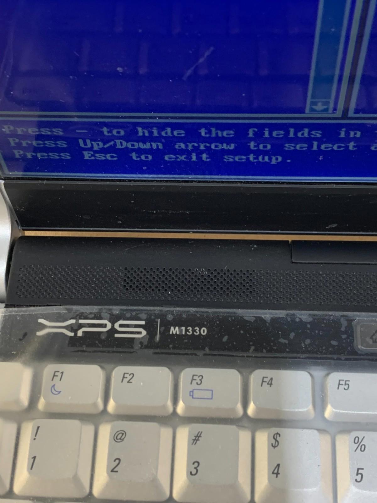 Dell XPS M1330 Core 2 Duo 2GHz, 4GB RAM Boots To BIOS Good Screen