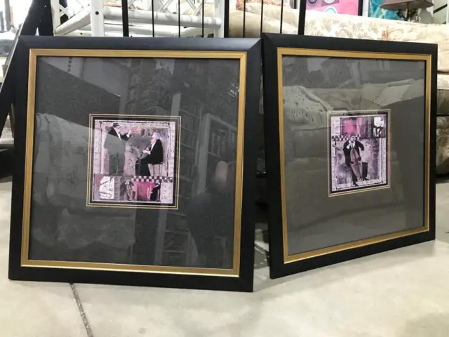 Framed Jazz Fest Wall Art- Set of 2