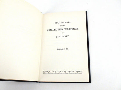 Indexes To Collected Writings Of J.N.D. Black Cover, J.N. Darby