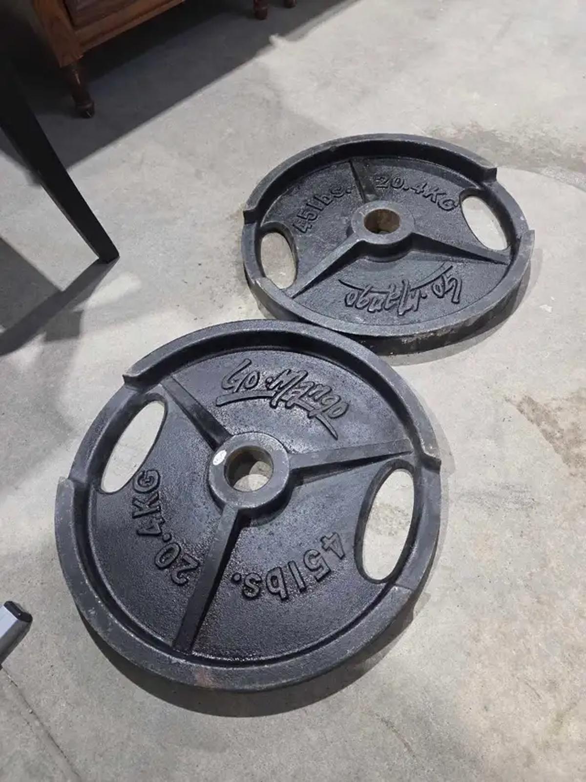 Go.Mango 45lb Weight Plates X2