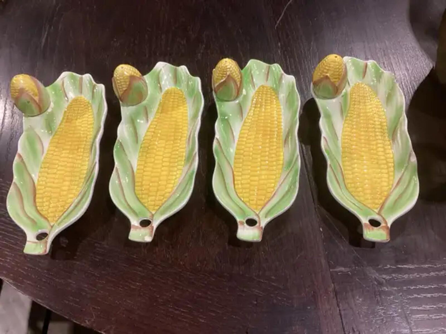 Ceramic Corn on the Cob Dishes - Set of 4