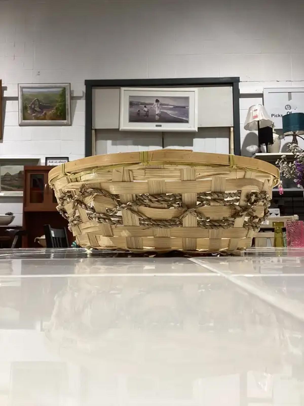 Lined Wicker Planter Basket