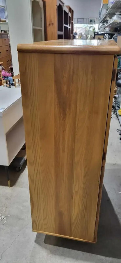 Oak Armoire with Drawers 52H x 36L x 18W
