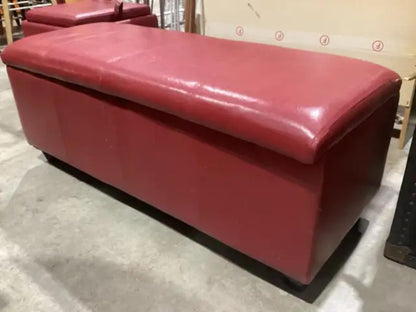Large Red Storage Ottoman