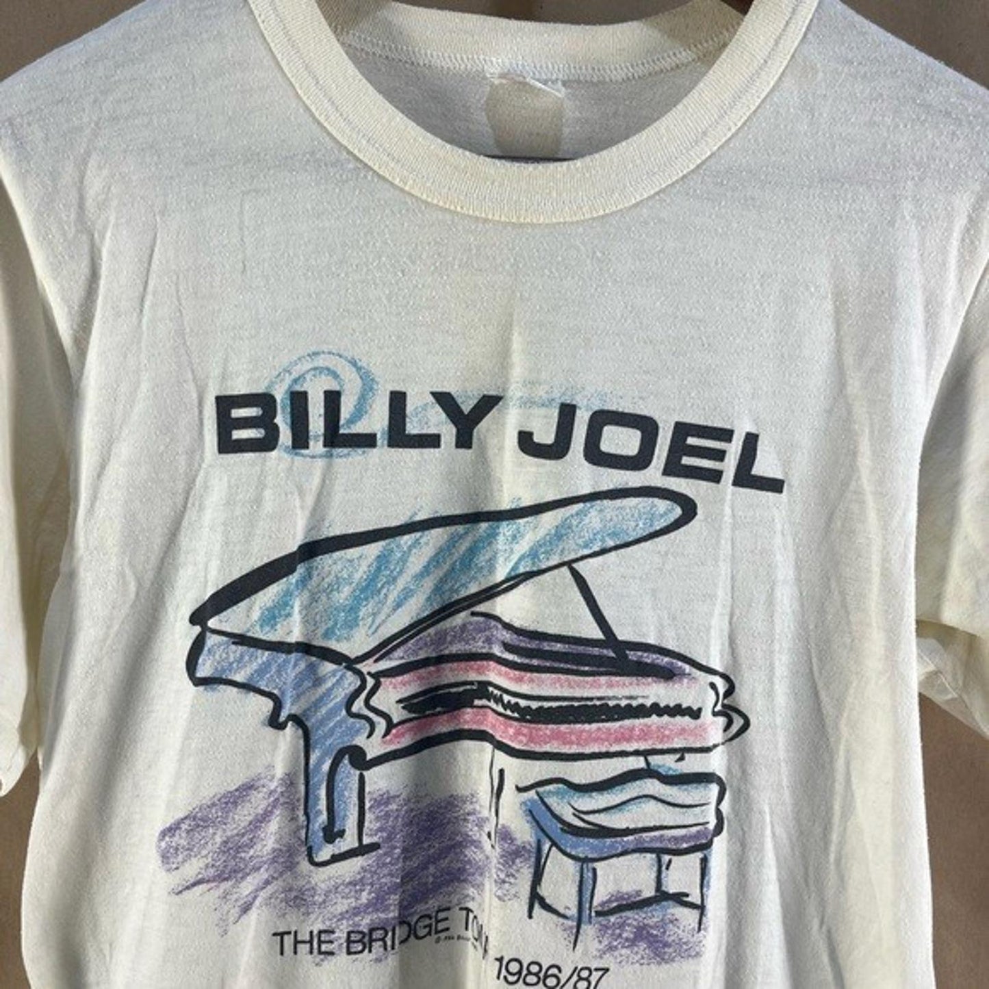 Vintage Billy Joel “The Bridge Tour” 1986 T-Shirt (Size XL)